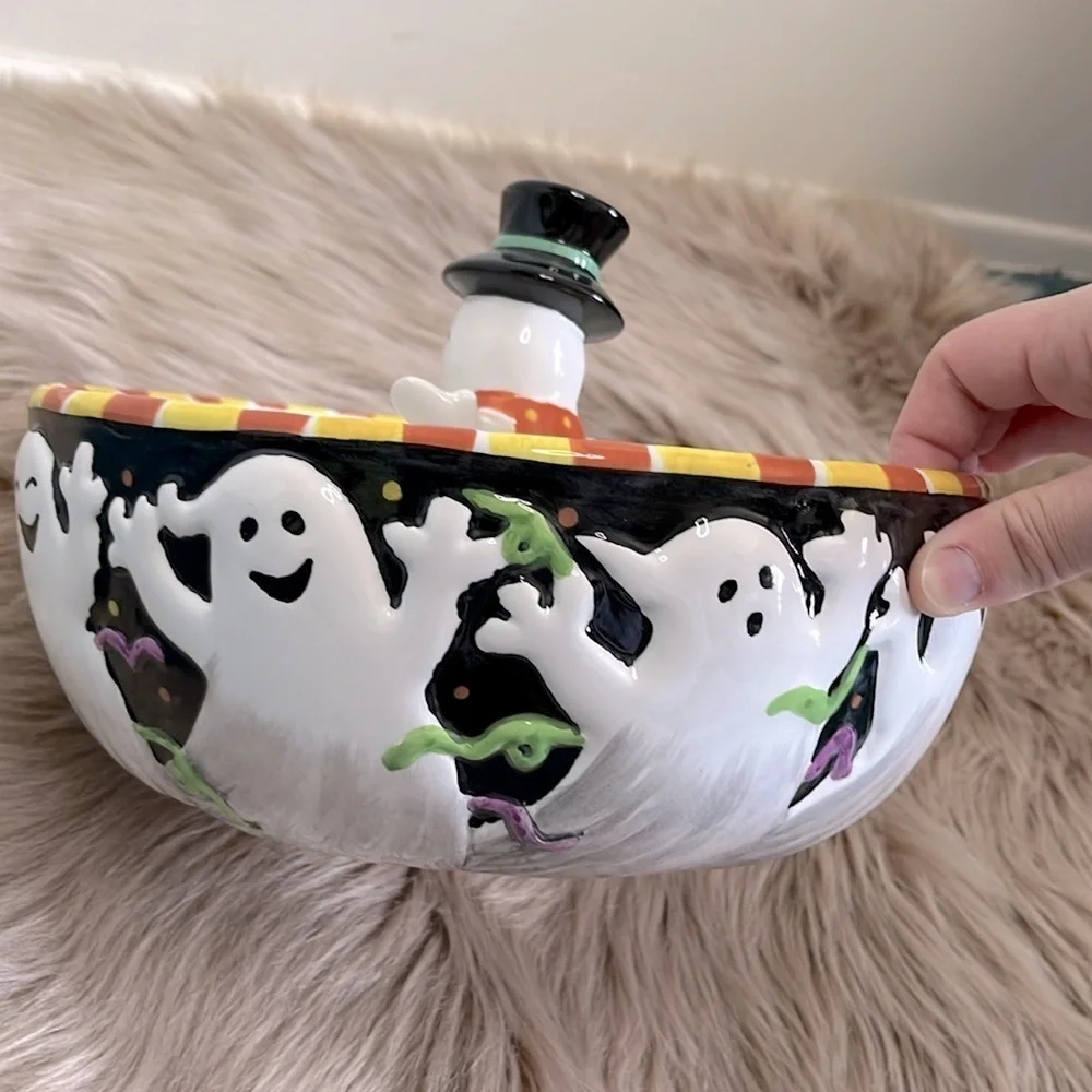 Halloween Ghost Ceramic Dish - Picture 6 of 8